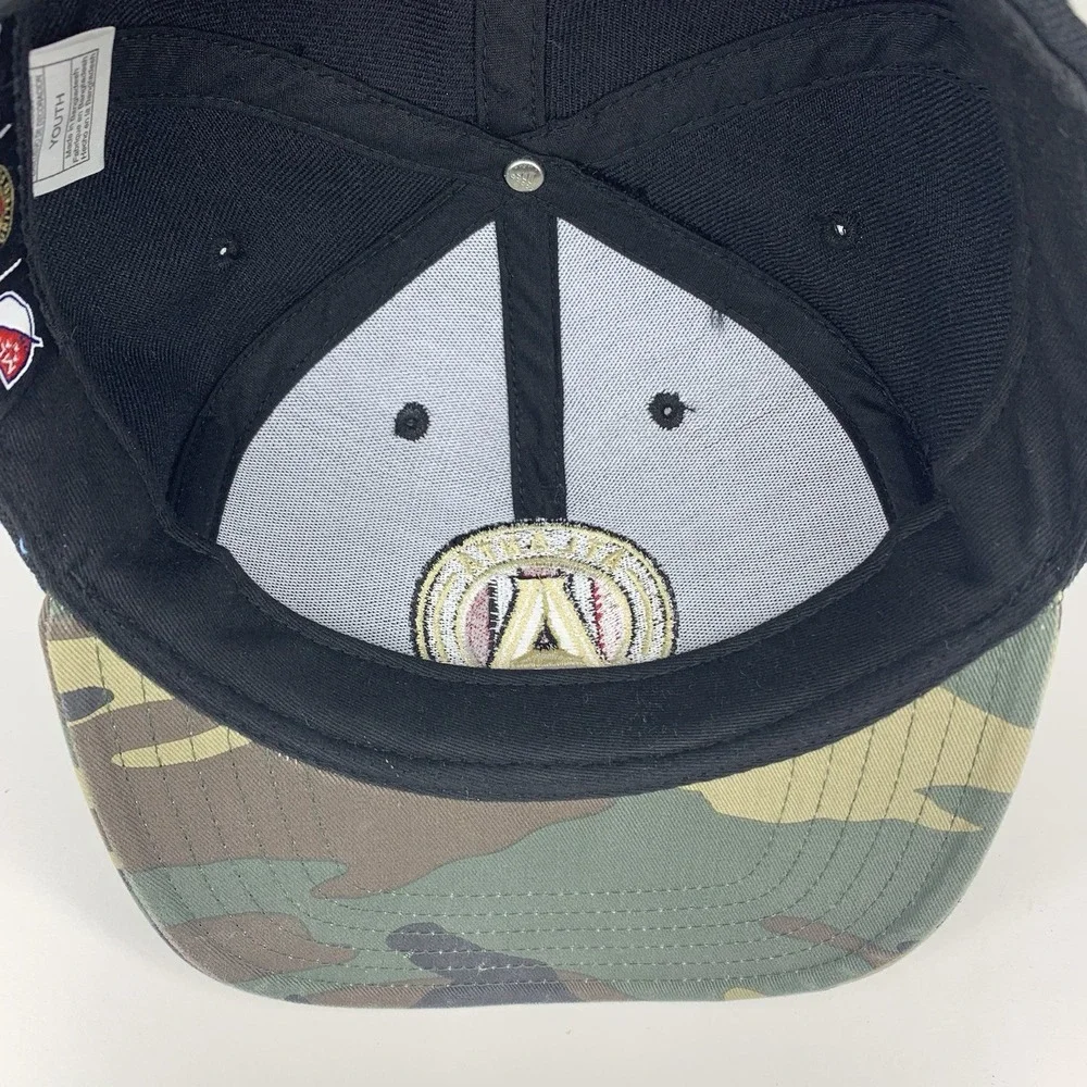 Atlanta United FC Hat YOUTH Football Club MLS Adidas Camo OSFM Snap Baseball Cap